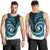 New Zealand Men Tank Top Maori With Silver Fern Papua Shell Green Ver.1 LT6 - Polynesian Pride