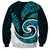 New Zealand Sweatshirt Maori With Silver Fern Papua Shell Green Ver.1 LT6 - Polynesian Pride