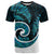 New Zealand T Shirt Maori With Silver Fern Papua Shell Green Ver.1 LT6 Green - Polynesian Pride