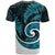 New Zealand T Shirt Maori With Silver Fern Papua Shell Green Ver.1 LT6 - Polynesian Pride