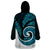 New Zealand Wearable Blanket Hoodie Maori With Silver Fern Papua Shell Green Ver.1 LT6 - Polynesian Pride