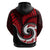 New Zealand Hoodie Maori With Silver Fern Red LT6 - Polynesian Pride