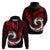 New Zealand Hoodie Maori With Silver Fern Red LT6 - Polynesian Pride