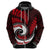 New Zealand Hoodie Maori With Silver Fern Red LT6 - Polynesian Pride