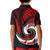 New Zealand Kid Polo Shirt Maori With Silver Fern Red LT6 - Polynesian Pride