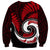 New Zealand Sweatshirt Maori With Silver Fern Red LT6 - Polynesian Pride