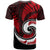 New Zealand T Shirt Maori With Silver Fern Red LT6 - Polynesian Pride