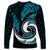 New Zealand Long Sleeve Shirt Maori With Silver Fern Papua Shell Green Ver.2 LT6 - Polynesian Pride