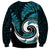 New Zealand Sweatshirt Maori With Silver Fern Papua Shell Green Ver.2 LT6 - Polynesian Pride