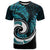 New Zealand T Shirt Maori With Silver Fern Papua Shell Green Ver.2 LT6 Green - Polynesian Pride