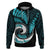 New Zealand Hoodie Maori With Silver Fern Light Blue LT6 Blue - Polynesian Pride