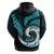 New Zealand Hoodie Maori With Silver Fern Light Blue LT6 - Polynesian Pride