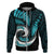 New Zealand Hoodie Maori With Silver Fern Light Blue LT6 - Polynesian Pride