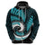 New Zealand Hoodie Maori With Silver Fern Light Blue LT6 - Polynesian Pride