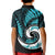 New Zealand Kid Polo Shirt Maori With Silver Fern Light Blue LT6 - Polynesian Pride