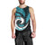 New Zealand Men Tank Top Maori With Silver Fern Light Blue LT6 - Polynesian Pride