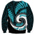 New Zealand Sweatshirt Maori With Silver Fern Light Blue LT6 - Polynesian Pride