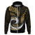 New Zealand Hoodie Maori With Silver Fern Gold LT6 - Polynesian Pride