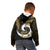 New Zealand Kid Hoodie Maori With Silver Fern Gold LT6 - Polynesian Pride