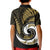 New Zealand Kid Polo Shirt Maori With Silver Fern Gold LT6 - Polynesian Pride