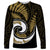 New Zealand Long Sleeve Shirt Maori With Silver Fern Gold LT6 Unisex Gold - Polynesian Pride