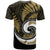 New Zealand T Shirt Maori With Silver Fern Gold LT6 - Polynesian Pride