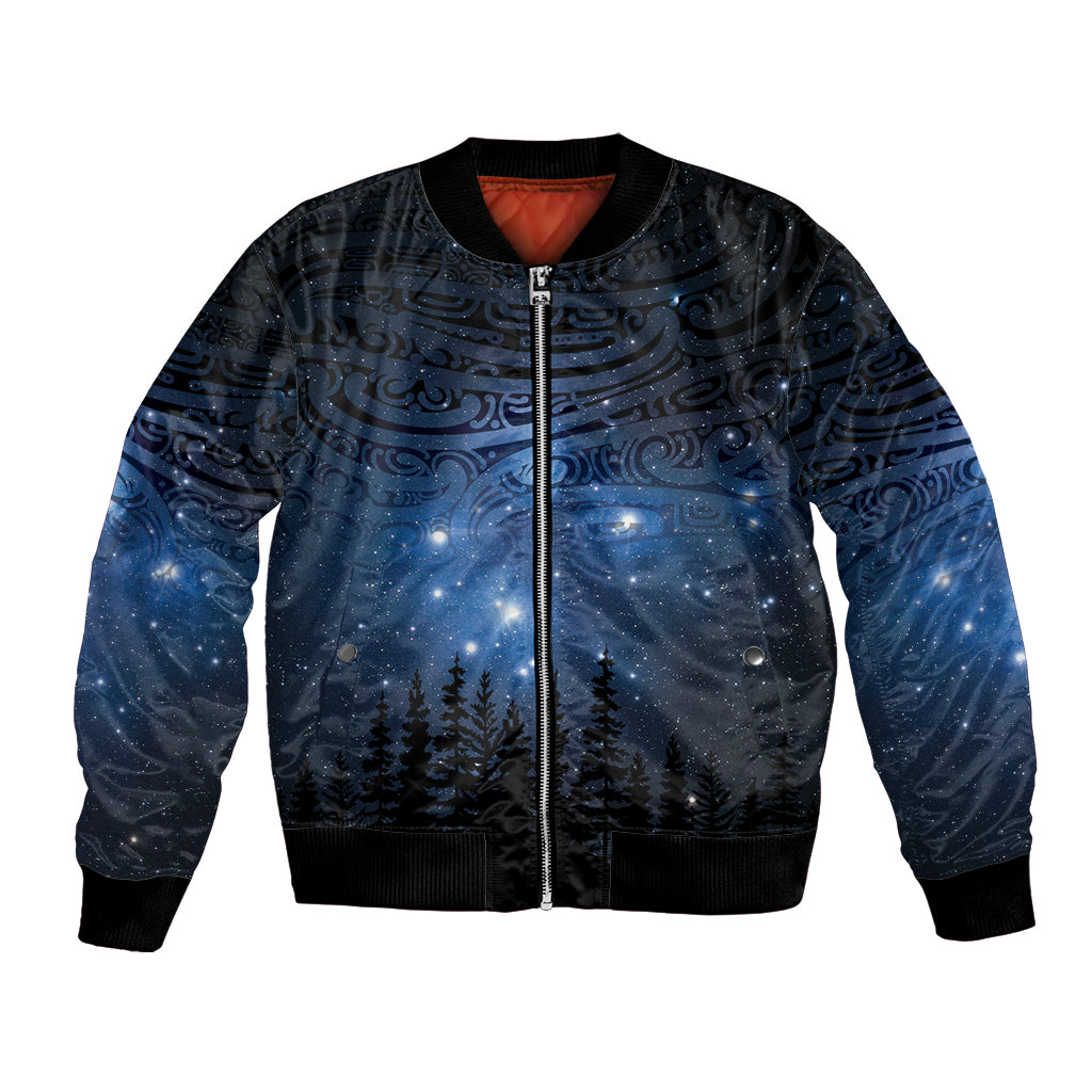 Matariki Te Tau Hou Māori Bomber Jacket New Zealand Starry Sky LT7 Unisex Galaxy - Polynesian Pride