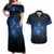 Matariki Te Tau Hou Māori Couples Matching Off Shoulder Maxi Dress and Hawaiian Shirt New Zealand Starry Sky