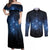 Matariki Te Tau Hou Māori Couples Matching Off Shoulder Maxi Dress and Long Sleeve Button Shirt New Zealand Starry Sky