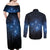 Matariki Te Tau Hou Māori Couples Matching Off Shoulder Maxi Dress and Long Sleeve Button Shirt New Zealand Starry Sky