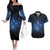 Matariki Te Tau Hou Māori Couples Matching Off The Shoulder Long Sleeve Dress and Hawaiian Shirt New Zealand Starry Sky