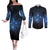 Matariki Te Tau Hou Māori Couples Matching Off The Shoulder Long Sleeve Dress and Long Sleeve Button Shirt New Zealand Starry Sky