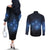 Matariki Te Tau Hou Māori Couples Matching Off The Shoulder Long Sleeve Dress and Long Sleeve Button Shirt New Zealand Starry Sky