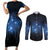 Matariki Te Tau Hou Māori Couples Matching Short Sleeve Bodycon Dress and Long Sleeve Button Shirt New Zealand Starry Sky