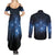 Matariki Te Tau Hou Māori Couples Matching Summer Maxi Dress and Long Sleeve Button Shirt New Zealand Starry Sky