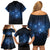 Matariki Te Tau Hou Māori Family Matching Off Shoulder Short Dress and Hawaiian Shirt New Zealand Starry Sky