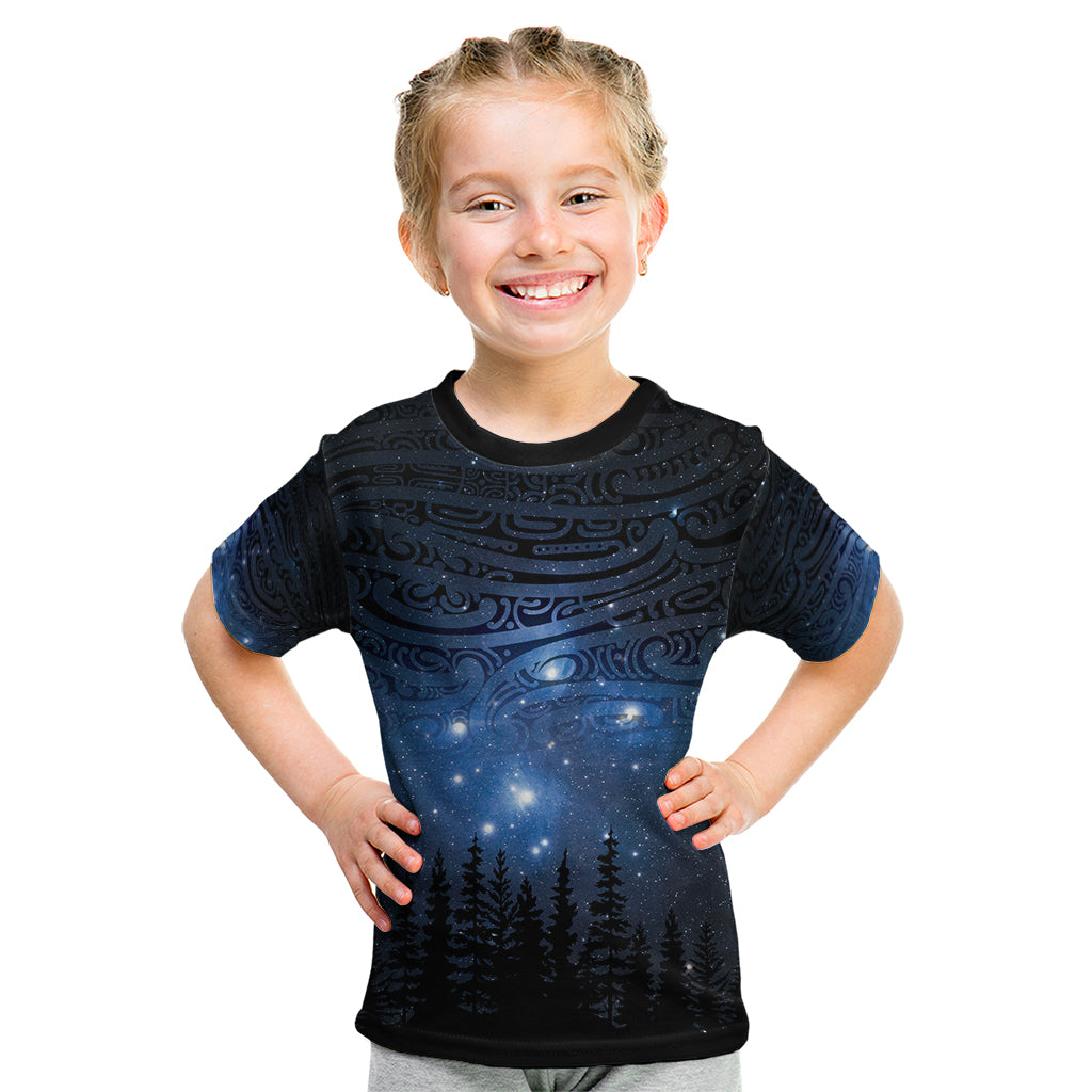 Matariki Te Tau Hou Māori Kid T Shirt New Zealand Starry Sky