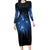 Matariki Te Tau Hou Māori Long Sleeve Bodycon Dress New Zealand Starry Sky