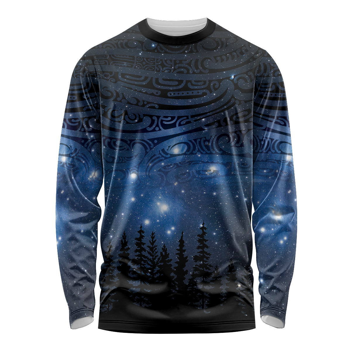 Matariki Te Tau Hou Māori Long Sleeve Shirt New Zealand Starry Sky