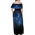 Matariki Te Tau Hou Māori Off Shoulder Maxi Dress New Zealand Starry Sky