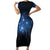 Matariki Te Tau Hou Māori Short Sleeve Bodycon Dress New Zealand Starry Sky