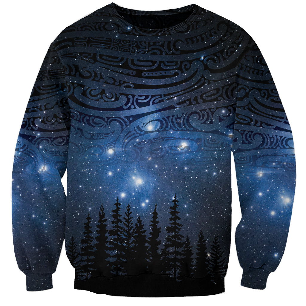 Matariki Te Tau Hou Māori Sweatshirt New Zealand Starry Sky LT7 Unisex Galaxy - Polynesian Pride