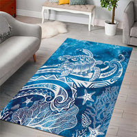 World Ocean Day Polynesian Pattern Area Rug Crystal Waves LT7 - Polynesian Pride