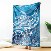 World Ocean Day Polynesian Pattern Blanket Crystal Waves LT7 - Polynesian Pride