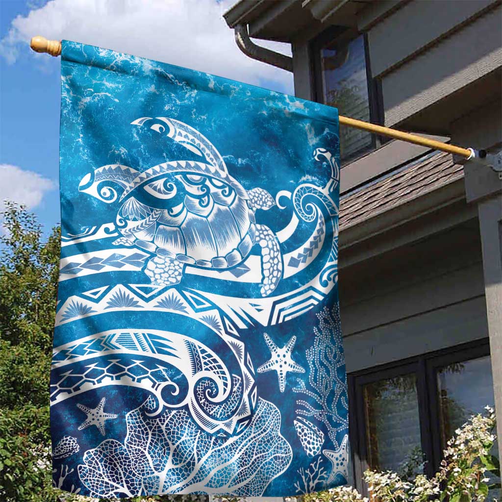 World Ocean Day Polynesian Pattern Garden Flag Crystal Waves LT7 - Polynesian Pride