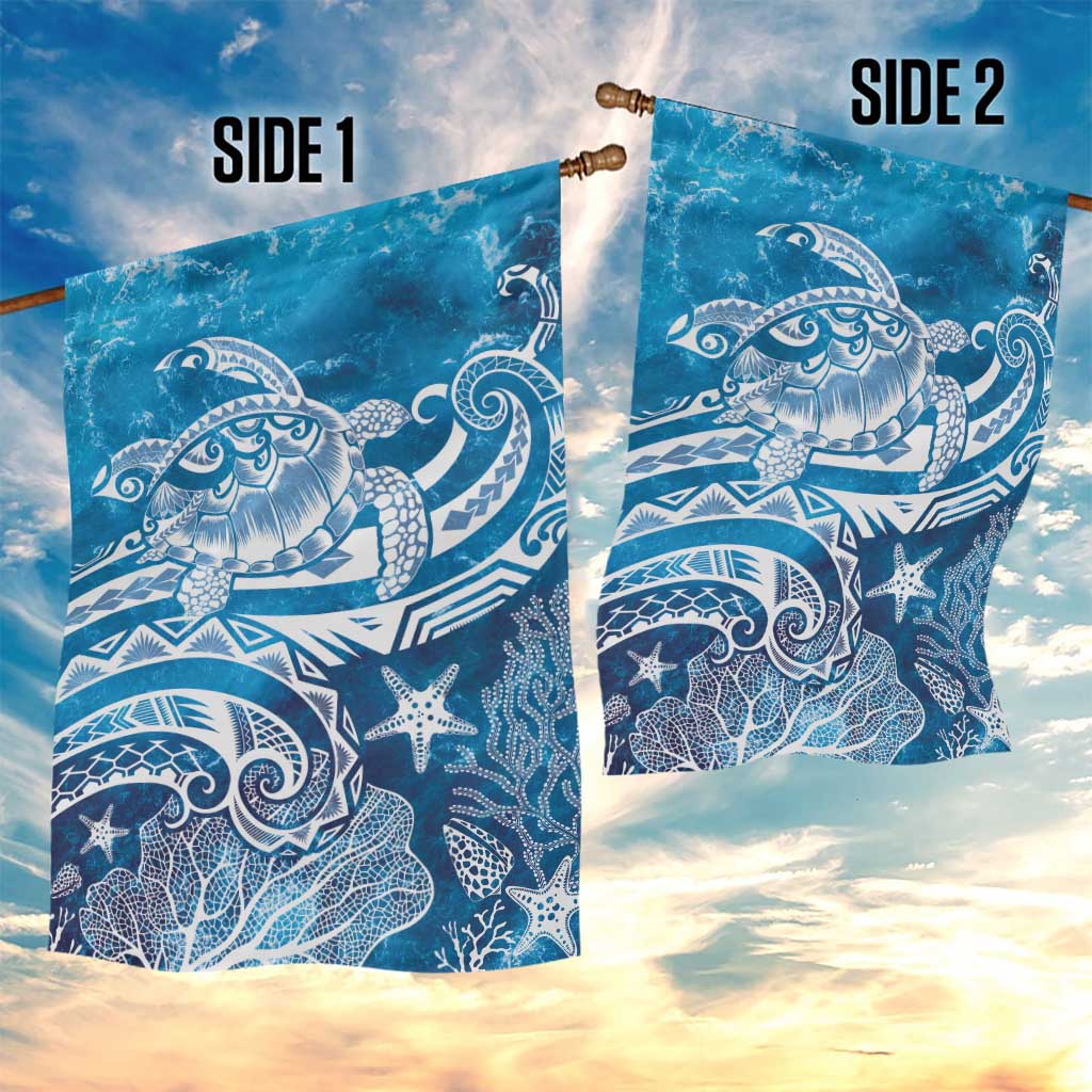 World Ocean Day Polynesian Pattern Garden Flag Crystal Waves LT7 - Polynesian Pride