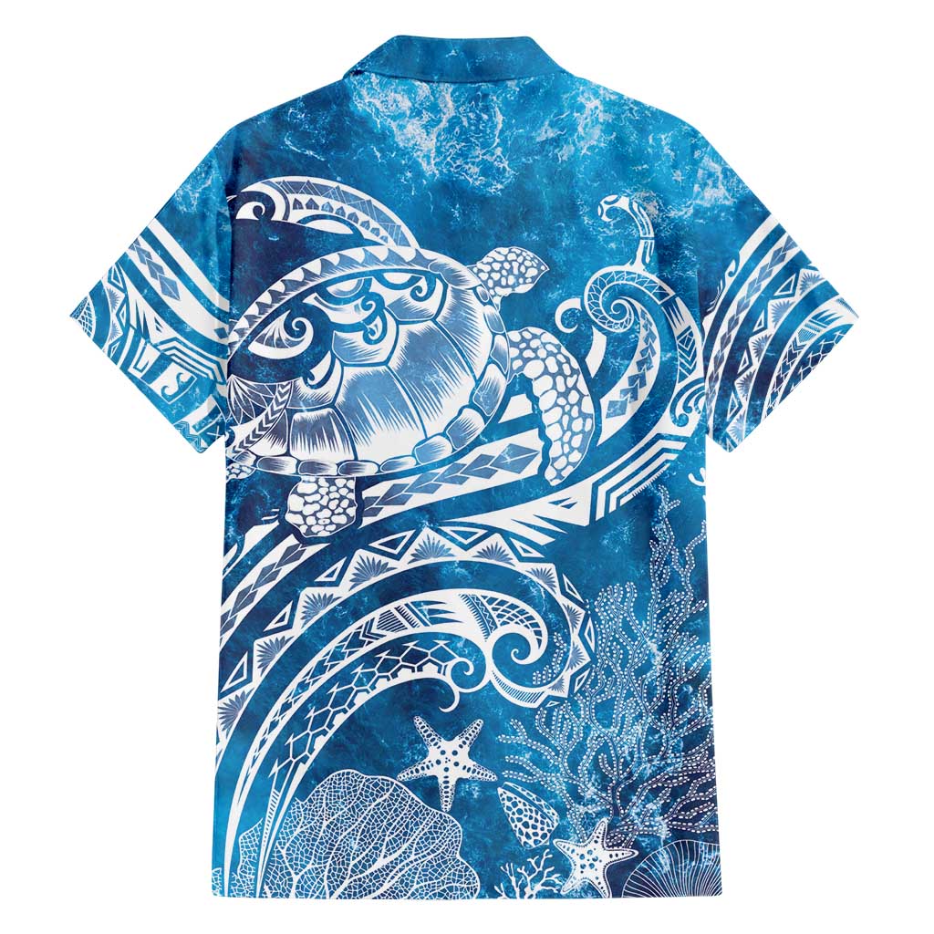 World Ocean Day Polynesian Pattern Hawaiian Shirt Crystal Waves LT7 - Polynesian Pride