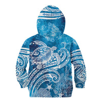 World Ocean Day Polynesian Pattern Kid Hoodie Crystal Waves LT7 - Polynesian Pride