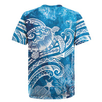 World Ocean Day Polynesian Pattern Rugby Jersey Crystal Waves LT7 - Polynesian Pride