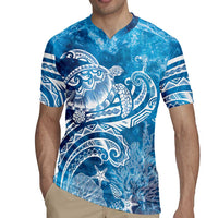World Ocean Day Polynesian Pattern Rugby Jersey Crystal Waves LT7 - Polynesian Pride